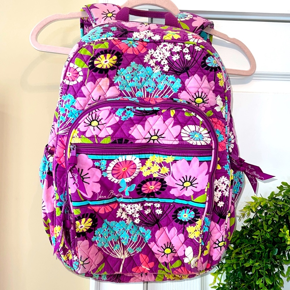 Vera Bradley Bookbag As-is Purple Floral